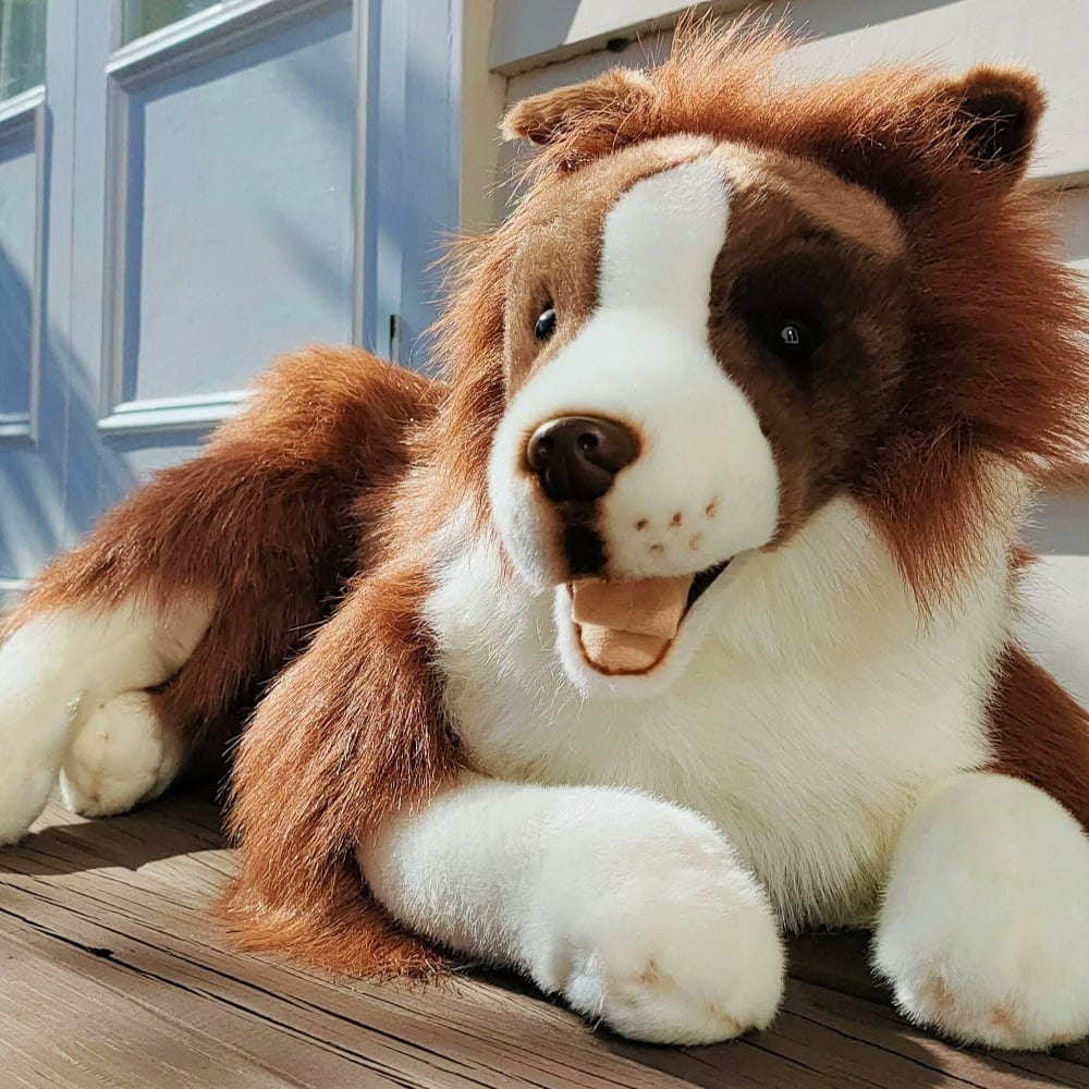 brown border collie stuffed animal